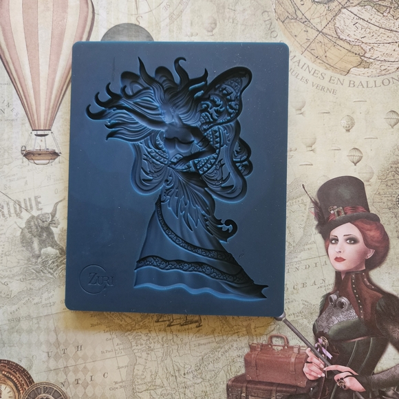 Blue Butterfly Woman Silicone Zuri Mold - Picture 7 of 9